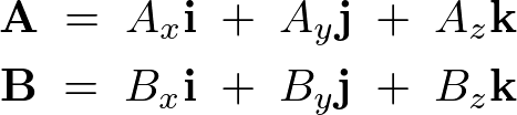 AB vector ijk