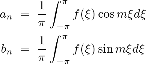フーリエ級数展開公式