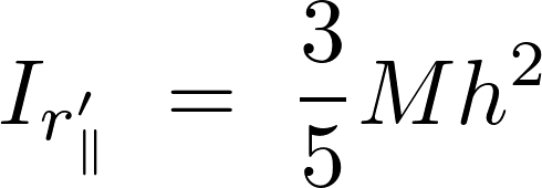 平行軸の定理の第2項積分実行結果
