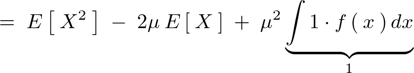 分散Xの式の計算過程