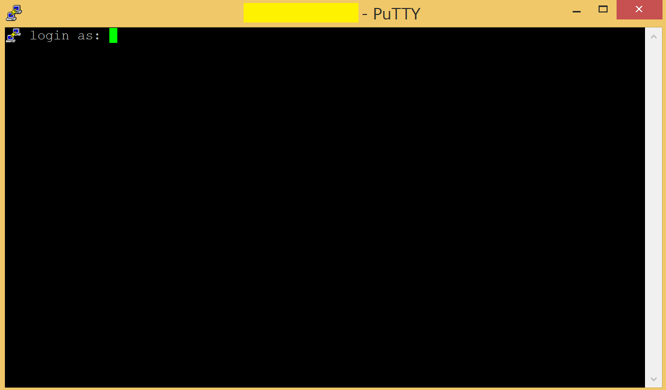 PuTTY起動操作画面