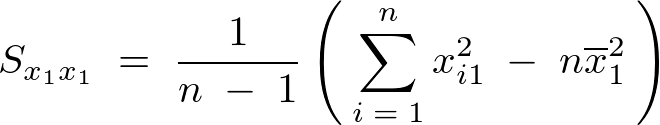 不偏分散式Sx1x1の式変形