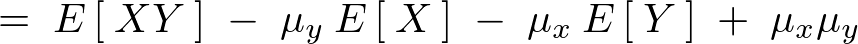 共分散X、Yの計算過程